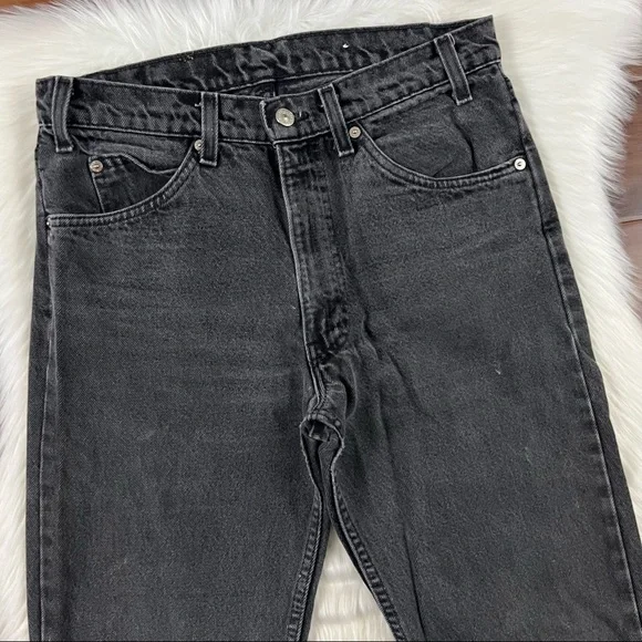 Vintage 1987 Levi's Size 30 (Tagged 33) Faded Black Denim Jeans - Picture 2 of 10